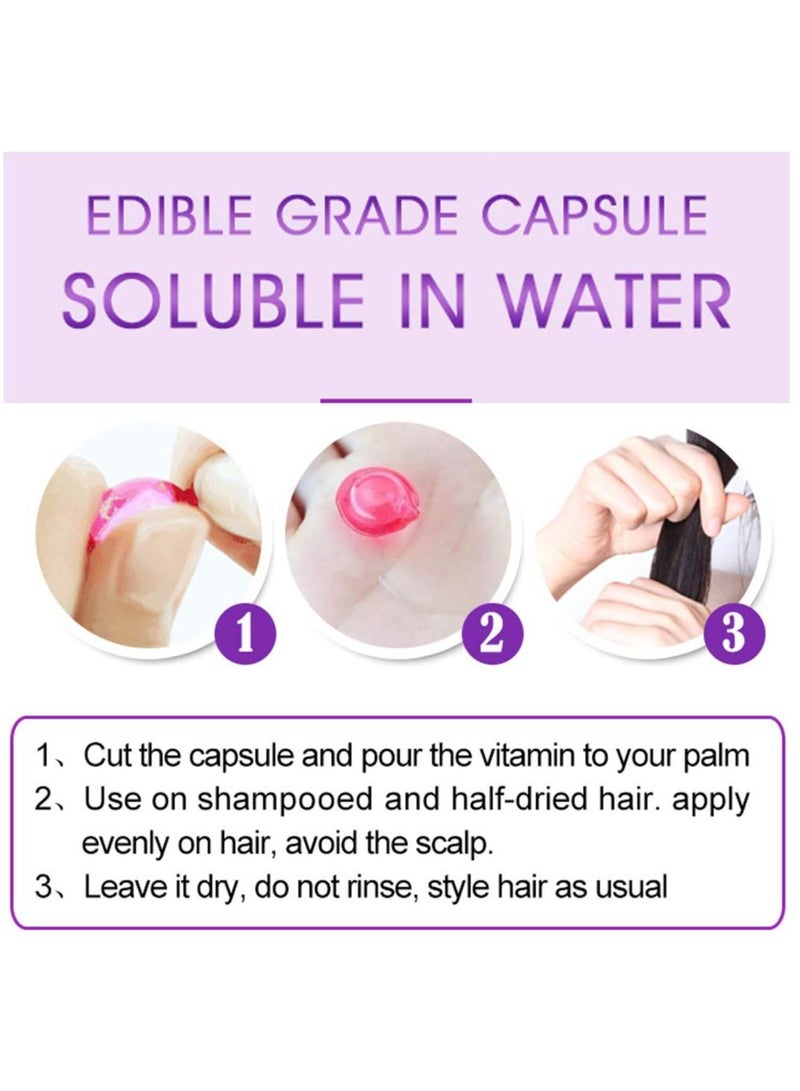 Sevich 30 Pieces Aloe Vera Oil Hair Vitamin Capsules Keratin Anti Hair Loss Hair Care Capsules Complex Oil Repair Damaged Hair Scalp Treatment Hair Growth Repair Serum for Women & Men  - Image 5