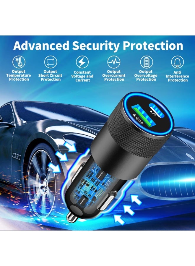 general iPhone Car Charger,USB C Fast Car Charger[Apple MFi Certified] Apple Car Charging 38W Dual Port Car Charger Lighter Adapter 2x3ft PD&QC 3.0 Lightning Cable for iPhone 14/13/12 Pro/11 - Image 5