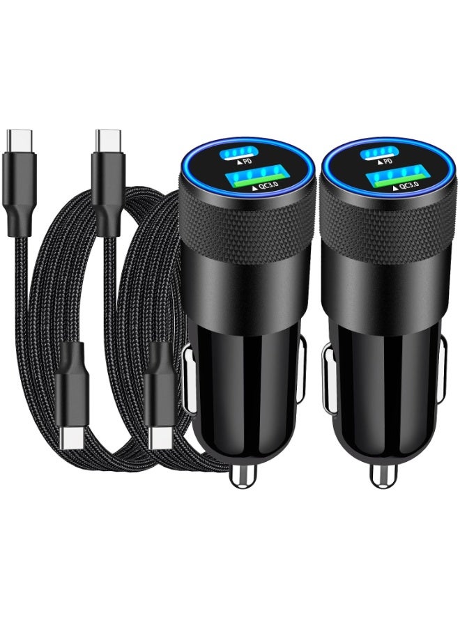 general iPhone Car Charger,USB C Fast Car Charger[Apple MFi Certified] Apple Car Charging 38W Dual Port Car Charger Lighter Adapter 2x3ft PD&QC 3.0 Lightning Cable for iPhone 14/13/12 Pro/11 - Image 1