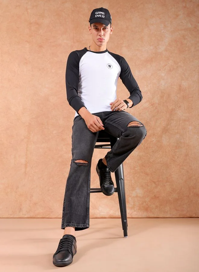 شركة المرآب الهندية Men Vintage Straight Fit Solid Mid-Rise Jeans