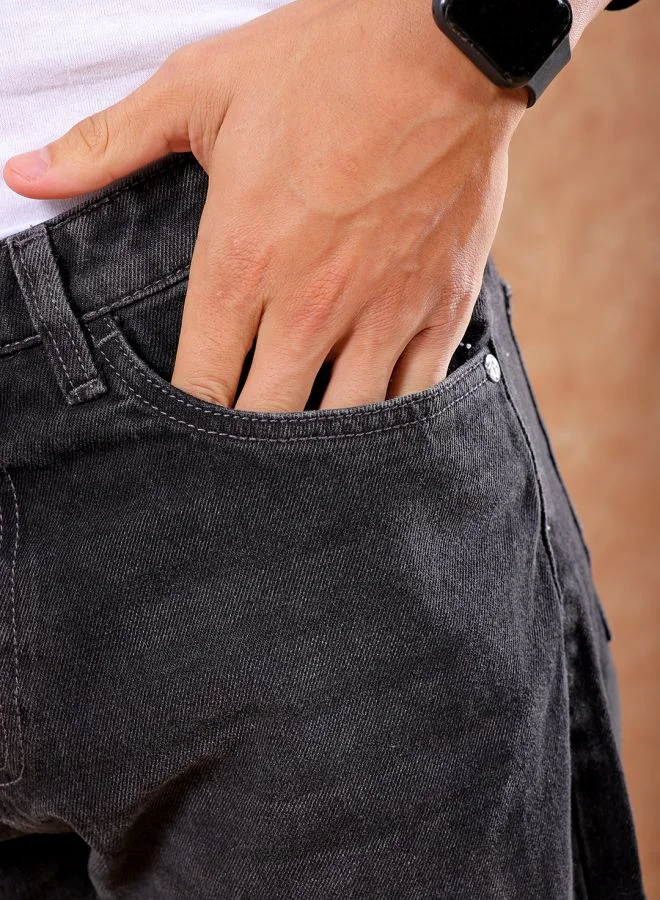 شركة المرآب الهندية Men Vintage Straight Fit Solid Mid-Rise Jeans