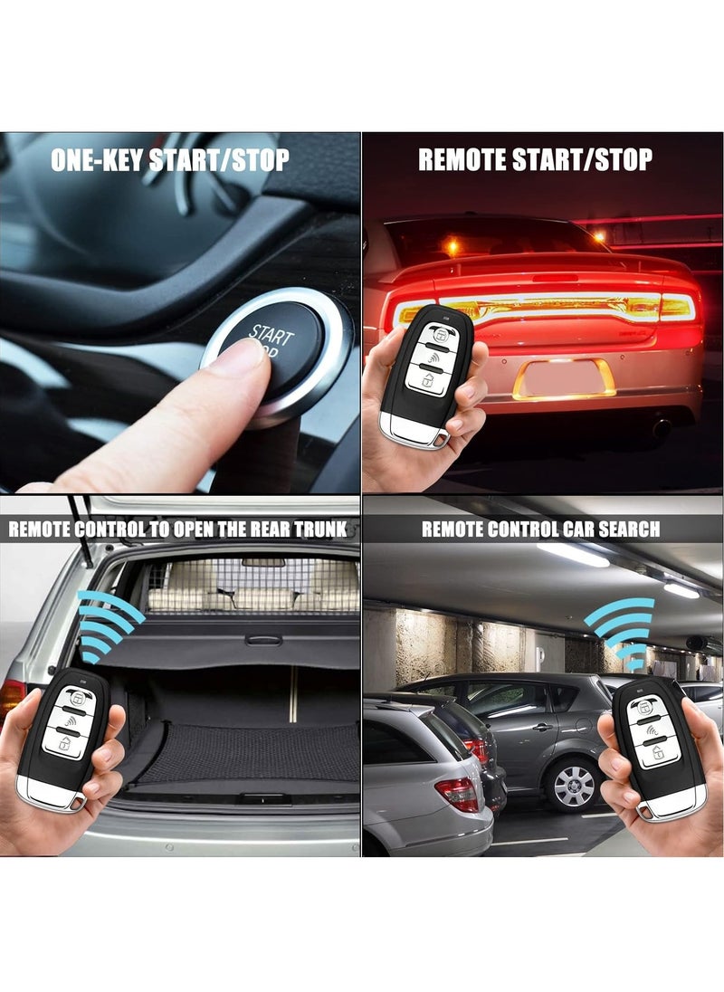 Keyless Entry, Passive Keyless Entry Car Push Start Engine Start Stop Auto Ignition Button Keyless Entry System Engine Start Module Remote Engine Control Start Stop Shock Sensor DC12V