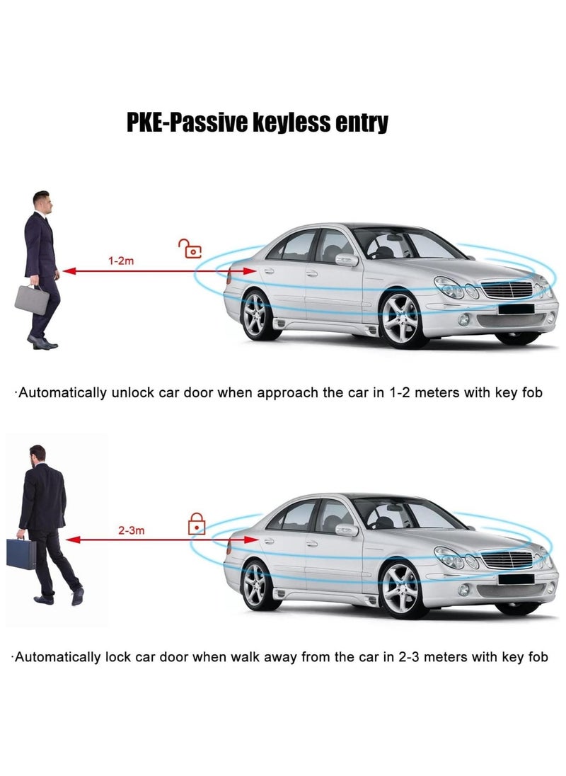Keyless Entry, Passive Keyless Entry Car Push Start Engine Start Stop Auto Ignition Button Keyless Entry System Engine Start Module Remote Engine Control Start Stop Shock Sensor DC12V