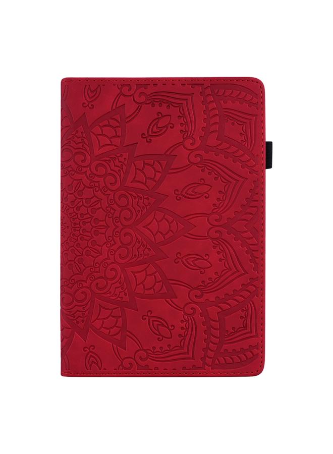 اس-توب جراب لجهاز لينوفو تاب M8 TB-8505F 8505X 8.0، تصميم جلد العجل المزدوج القابل للطي، جراب من الجلد المنقوش مع حامل وفتحات للبطاقات وفتحة للقلم وشريط مطاطي - Image 2