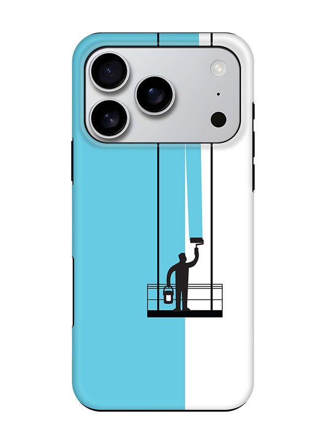 Stylizedd Tough Pro Magnetic Case for iPhone 17 Pro, Dual Layer hybrid PC + TPU Mobile Cover Matte - Paint Hanger (Blue)