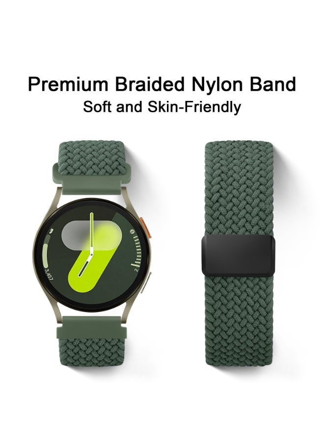 ChicVibe Nylon Straps for Samsung Galaxy Watch 7/6/5/4 Band 40/44mm, Galaxy Watch 6 Classic Bands 43mm 47mm, 20mm Elastic Adjustable Stretchy Braided Bands for for Samsung Watch 7/6/5/4 - Image 3