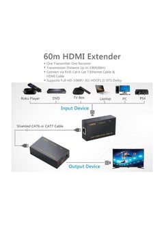 XLT HDMI Ethernet Extender to RJ45 1080P, Connect Over by Cat6 Cat7 Cable - 60m  - Image 4