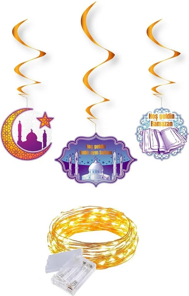 Masho Trend Welcome Sultan of the Month 11 Banner Calligraphy Banner + Fairy LED - Calligraphy Welcome Ramadan