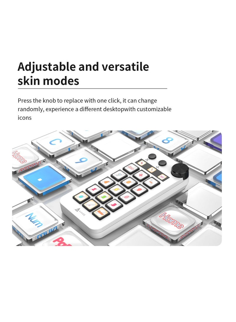 A-jazz AJAZZ N1 Multi Functional Visualization Console Visualization Customized Box Stream Deck One Click Open with Control Knob - White - Image 4