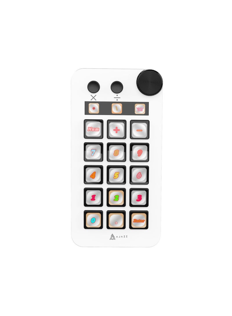 A-jazz AJAZZ N1 Multi Functional Visualization Console Visualization Customized Box Stream Deck One Click Open with Control Knob - White - Image 1