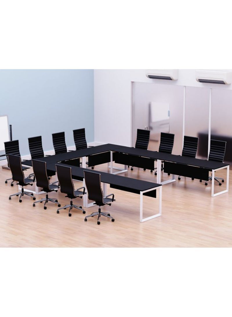 Mahmayi Mahmayi Vorm 136-14 12 Seater Black U-Shaped Conference-Meeting Table  - Image 1