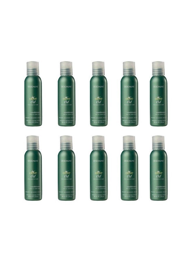 DESIGNLINE DESIGNLINE Olive Oil Conditioner, 2 oz (10 Pack) - Fortified with Vitamins E and K for Hair Protection 
