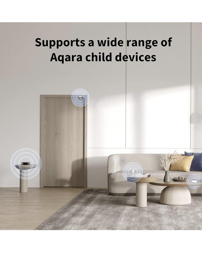 أكارا - مركز المنزل الذكي Aqara Hub M2، دعم Zigbee 3.0، ما يصل إلى 128 جهاز، منفذ Ethernet RJ45، مكبر صوت مدمج أسود - Image 1