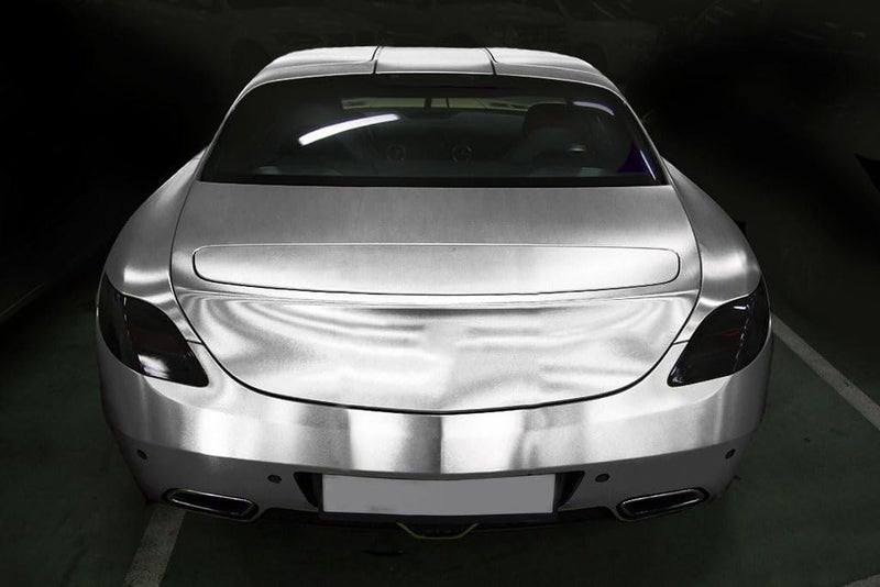 LZLRUN Brushed Metallic Steel Vinyl Wrap Roll with Air Release Technology (Silver, 2Inch x 30ft) - Image 4