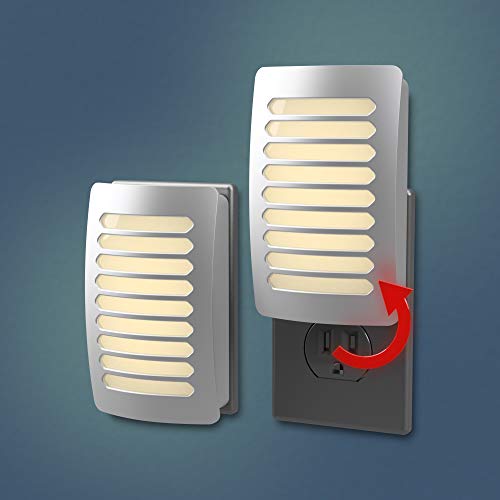 Westek NL-DPLV-N Louver Decoplug Night Light, Satin Nickel - Image 3