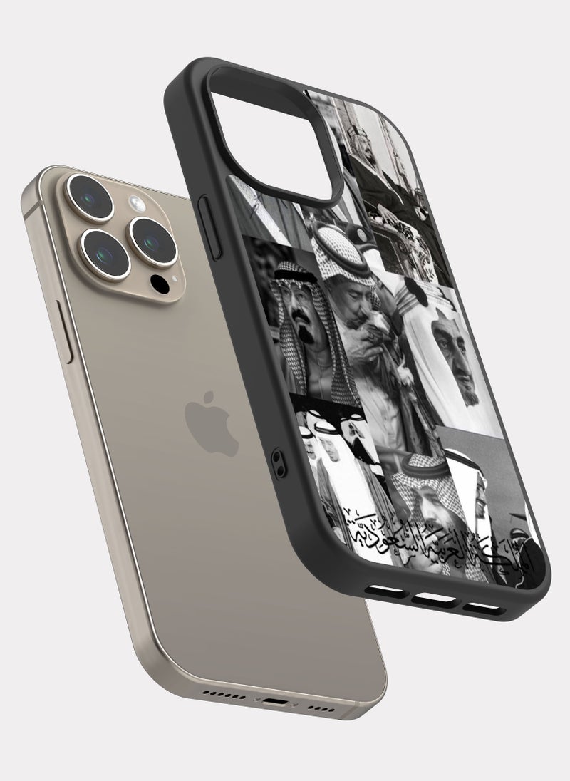 بكسلات كفر ايفون 15 برو ماكس ملوك السعودية ابيض و اسود - Image 2