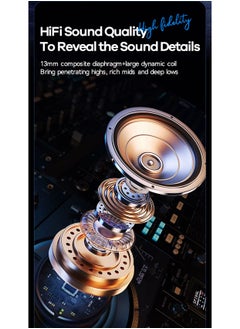 REMAX Remax Ultra-thin Mega Bass Clear Voice Aluminum Alloy Material For Music & Call Alloy Buds M2 Black  - Image 4