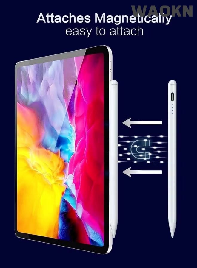 WAOKN Universal Stylus Pen for Touch Screens - Touch Pen for Mobile, Compatible with all iOS & Android Devices,iPad, iPhone,Laptop,Huawei/Honor/Samsung/Lenovo/Xiaomi ,Apple iPad Pro,iPad,Samsung Phones Tablet Pencil Huawei Pad - Ideal for Drawing & Handwriting, White - Image 3