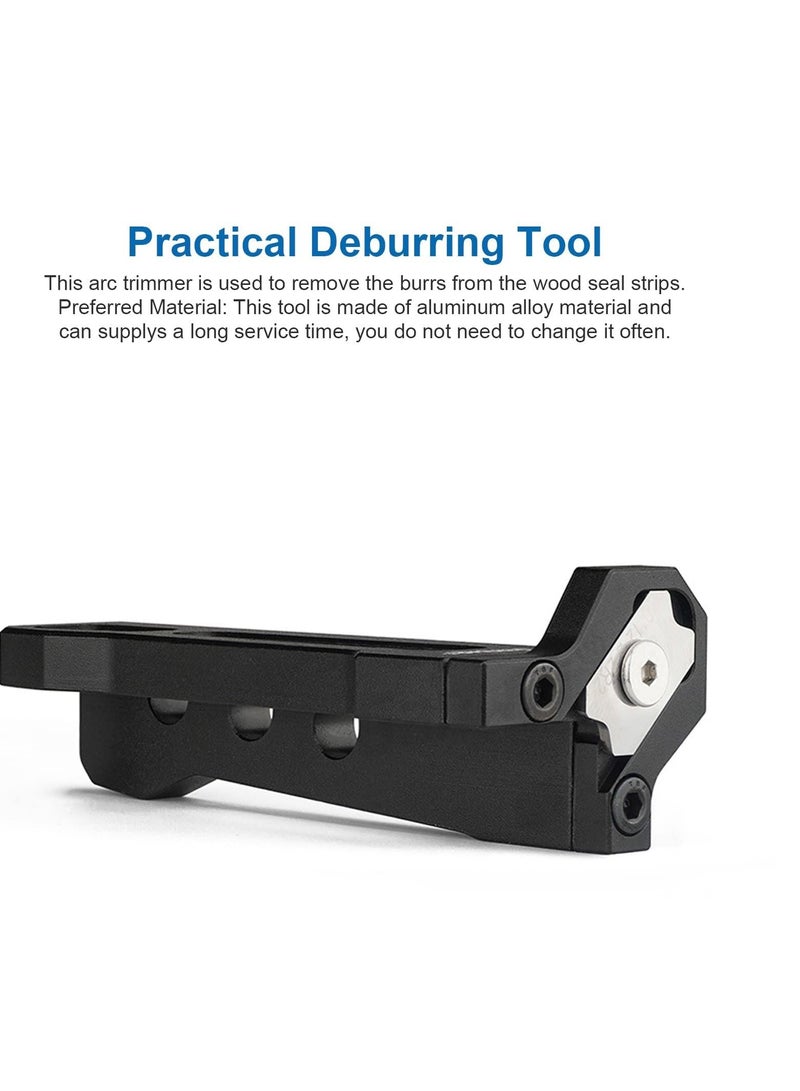Woodworking Edge Trimmer, Manual Wood Planer Arc Scraper Chamfer Planer, Corner Planers Flattening for Wood, Smoothing Tool Small Hand Quick Trimming of (R1)  - Image 3
