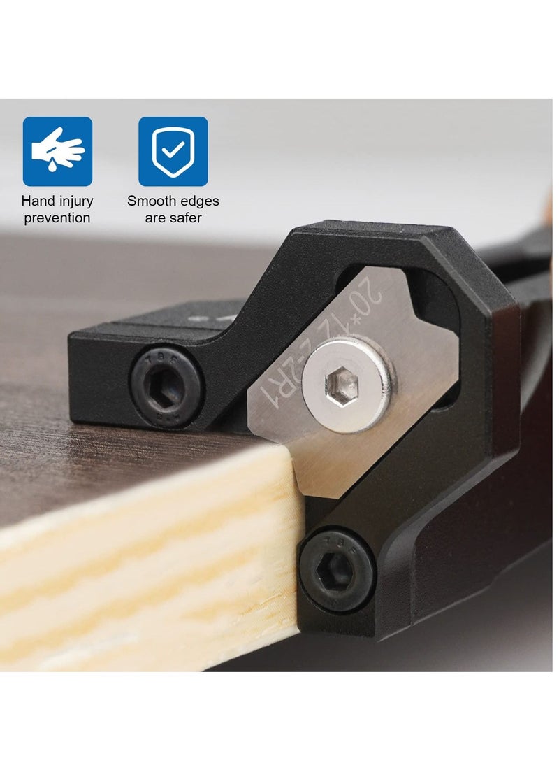 Woodworking Edge Trimmer, Manual Wood Planer Arc Scraper Chamfer Planer, Corner Planers Flattening for Wood, Smoothing Tool Small Hand Quick Trimming of (R1)  - Image 2