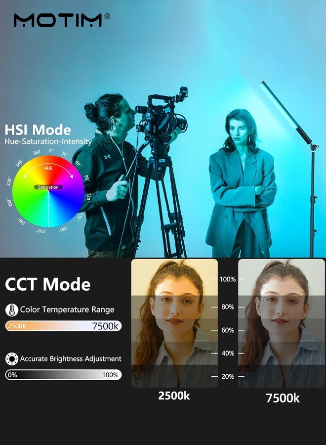 Motim Handheld Light Wand for Photography, 360° RGB LED Video Light, 9200mAh Rechargeable Mini Light Stick for Video Shooting, 2700-7500K Dimmable Camera Light - Image 3