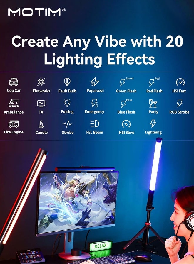 Motim Handheld Light Wand for Photography, 360° RGB LED Video Light, 9200mAh Rechargeable Mini Light Stick for Video Shooting, 2700-7500K Dimmable Camera Light - Image 5