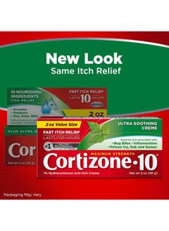 Cortizone 10 Maximum Strength Ultra Soothing Anti-Itch Cream, 1% Hydrocortisone Creme, 2 oz.  - Image 2