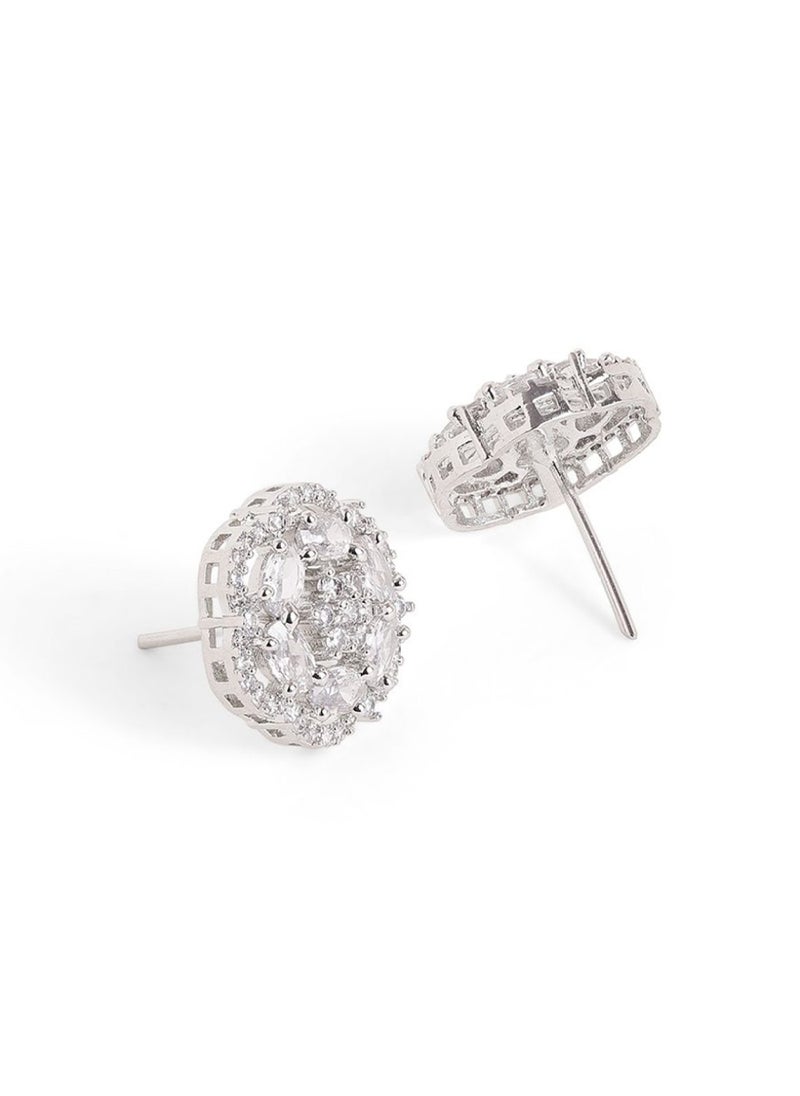 Plated Contemporary American Diamond Studded Earrings - pzsku/ZA9F698CAADB16C3A4DDFZ/45/_/1741093547/1f9c2af0-78b6-4a2b-9e07-7757f06aa6f8