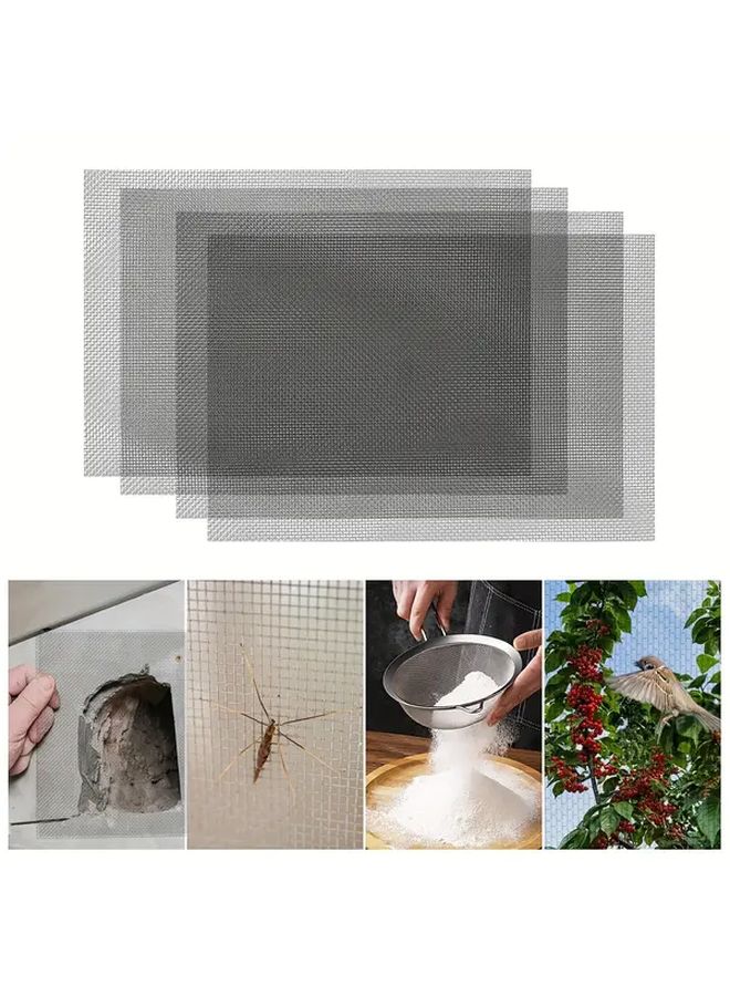 6Pcs 304 Stainless Steel Mesh Screens Fine Wire Insect Rodent Barrier For Home Garden Ventilation - Image 2