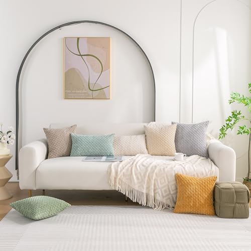 Cozoomy Set of 4 Taupe Decorative Throw Pillow Covers 18x18 Inch Corduroy Pillow Covers for Bed Couch Sofa Living Room Soft Square Cushion Cases - Image 2
