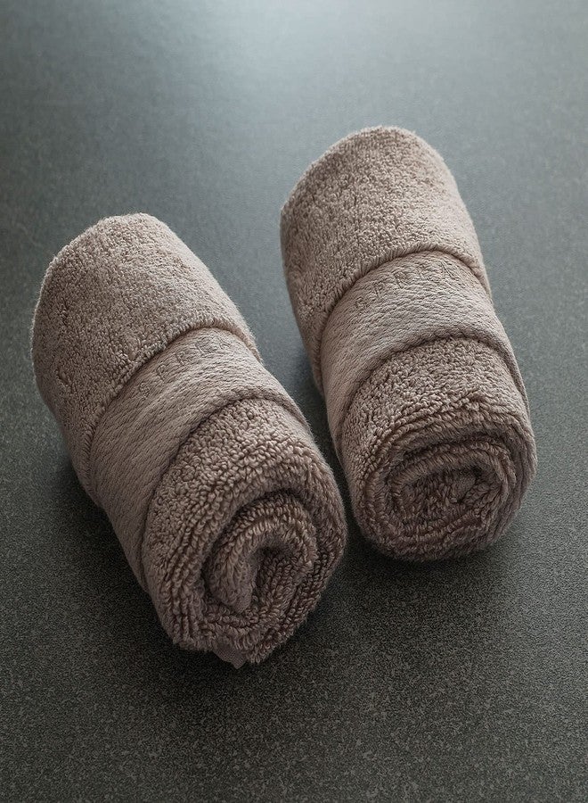 Spread Spain Resort Luxury Hotel & Spa Quality, 720 GSM Luxurious Cotton, 13x13 Inches 2 Piece Face Towel Set for Maximum Softness & Absorbency, Ultra-Durable - Cobble Stone - Image 5