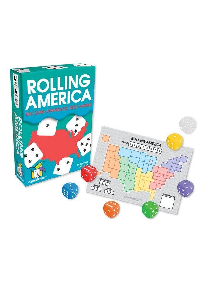 Gamewright Rolling America The Star Spangled Dice Action Game Multi Colored 5" 96 Months To 192 Months  - Image 1