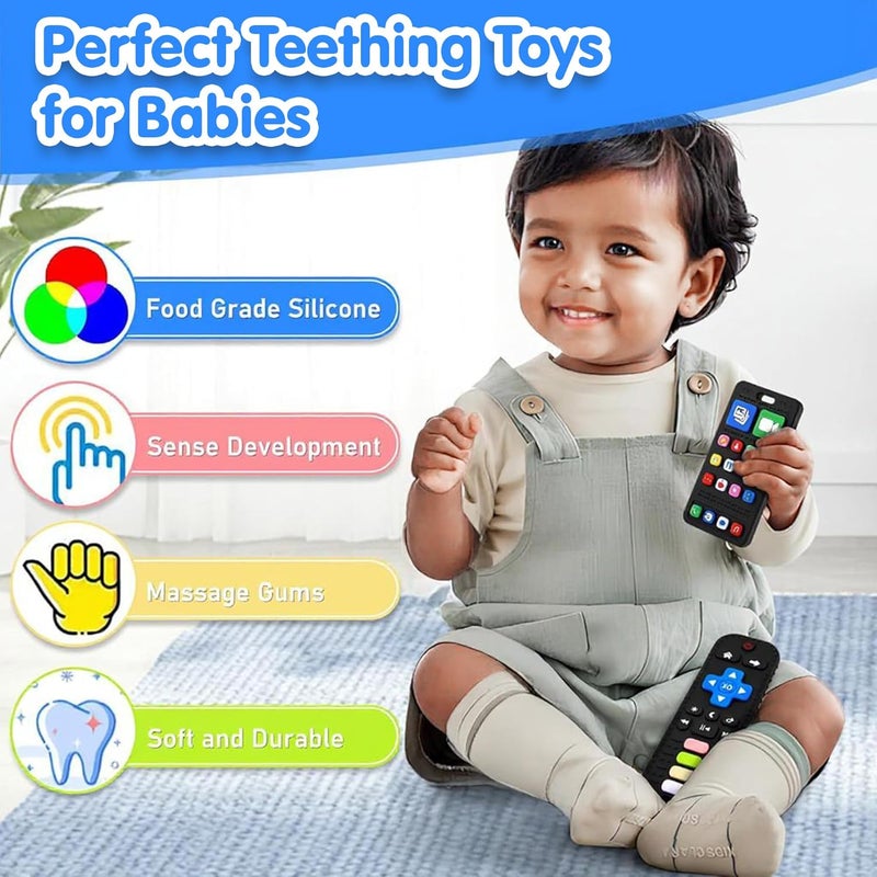 Kidology Baby Teething Toys for 3-18 Months 100% Food-Grade Silicone Teether in Remote Mobile Shape BPA-Free | Soft, Chewable & Safe | Bath & Teething for Boys & Girls - Image 3