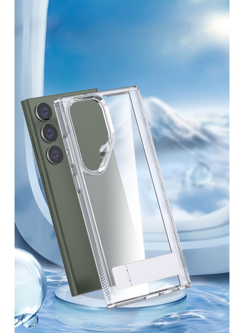 Case for Galaxy S25 Ultra,Transparent TPU+PC Acrylic Protective Military Grade Heavy Duty Buit-in Kickstand Protection Phone Case for Samsung Galaxy S25 Ultra 5G,6.8 inch 2025 - Image 5