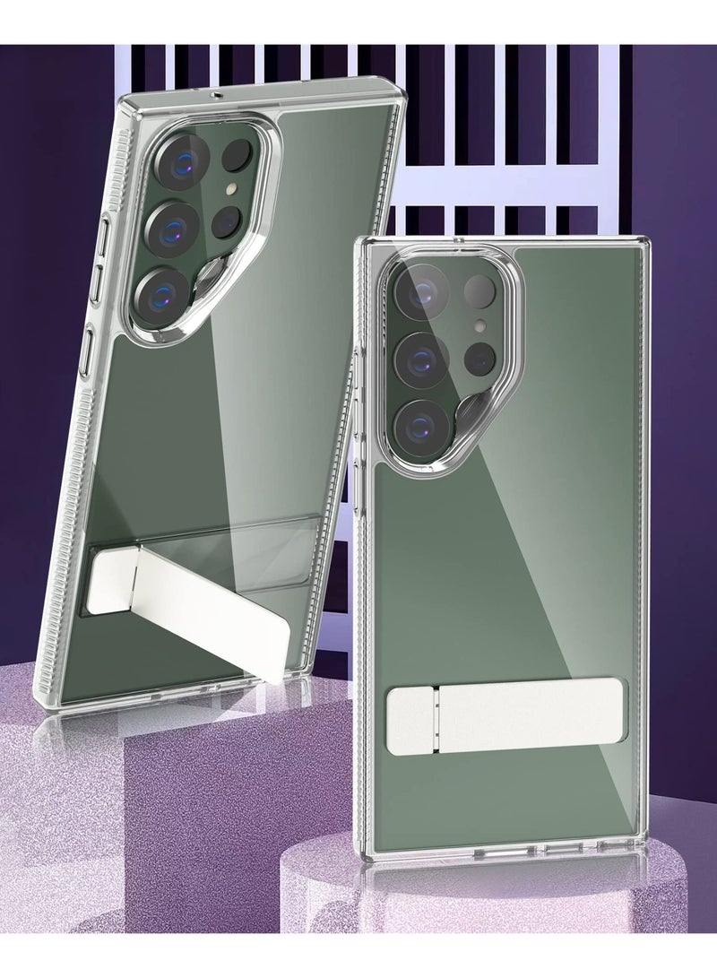 Case for Galaxy S25 Ultra,Transparent TPU+PC Acrylic Protective Military Grade Heavy Duty Buit-in Kickstand Protection Phone Case for Samsung Galaxy S25 Ultra 5G,6.8 inch 2025 - Image 4