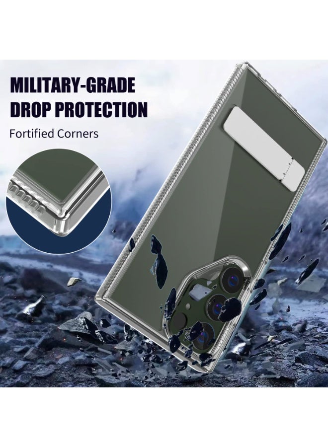Case for Galaxy S25 Ultra,Transparent TPU+PC Acrylic Protective Military Grade Heavy Duty Buit-in Kickstand Protection Phone Case for Samsung Galaxy S25 Ultra 5G,6.8 inch 2025 - Image 3