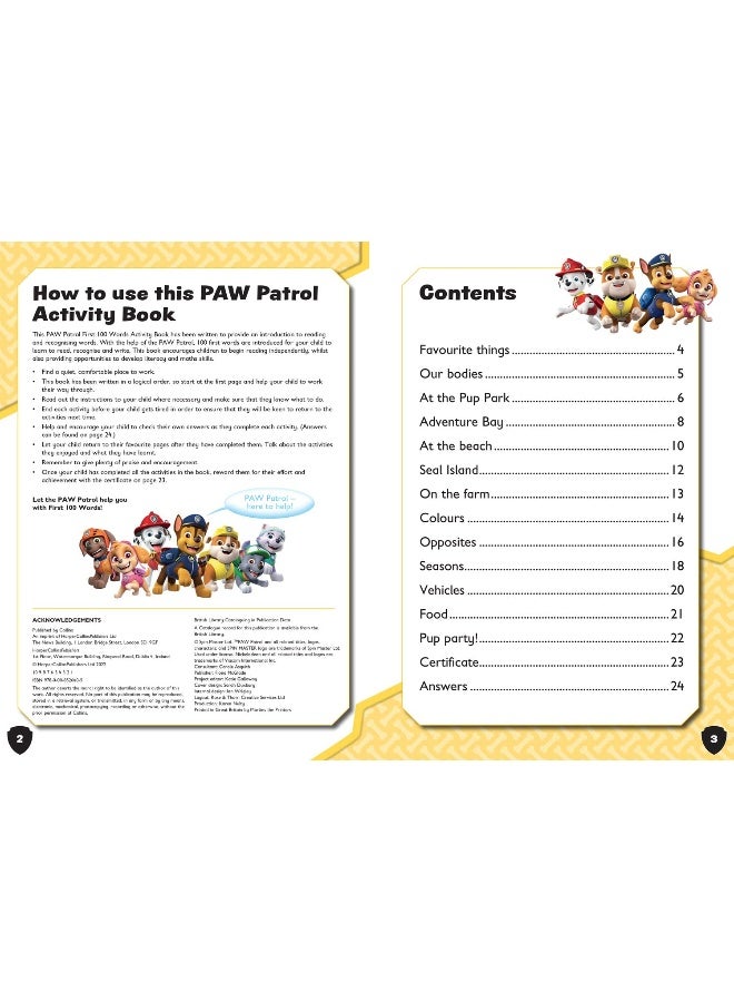 PAW Patrol First 100 Words Activity Book: Get set for school! - Image 3