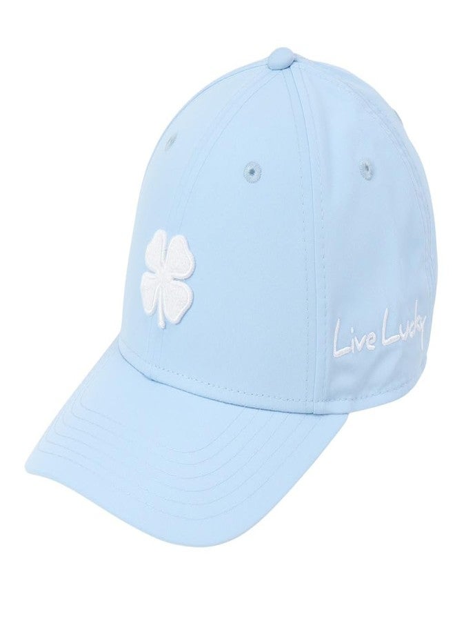 Black Clover, Women's, Hollywood 17 Adjustable Hat, Cerulean Blue Hat/3D White Clover, One Size - Image 1