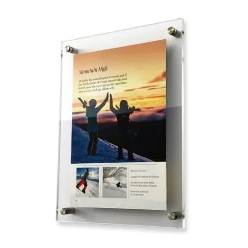 Ayatis Choco Ayatis Choco Acrylic Sandwich Sheet Board for Display Ads Posters Pictures Information Clear Acrylic Board 24X24 Inch