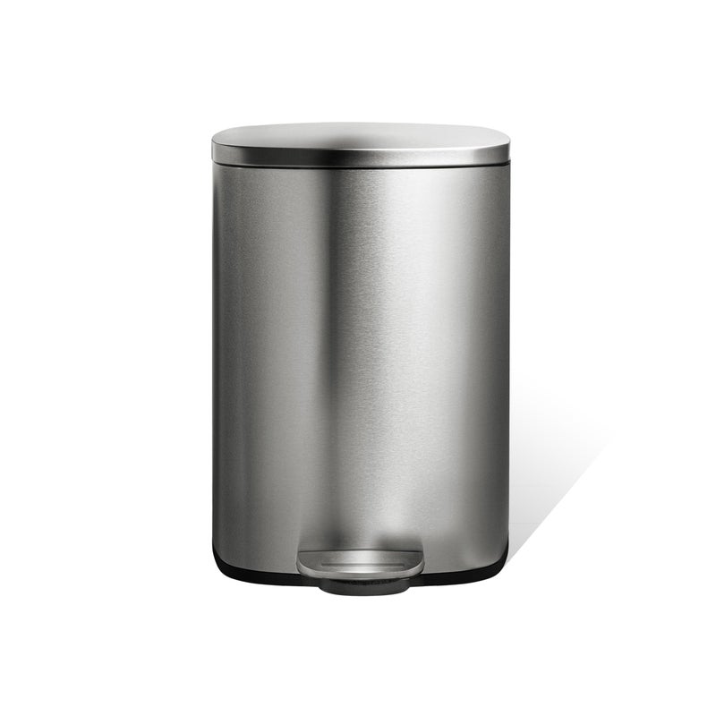 Ninestars SOT508 Step On Trash Can Large Silver