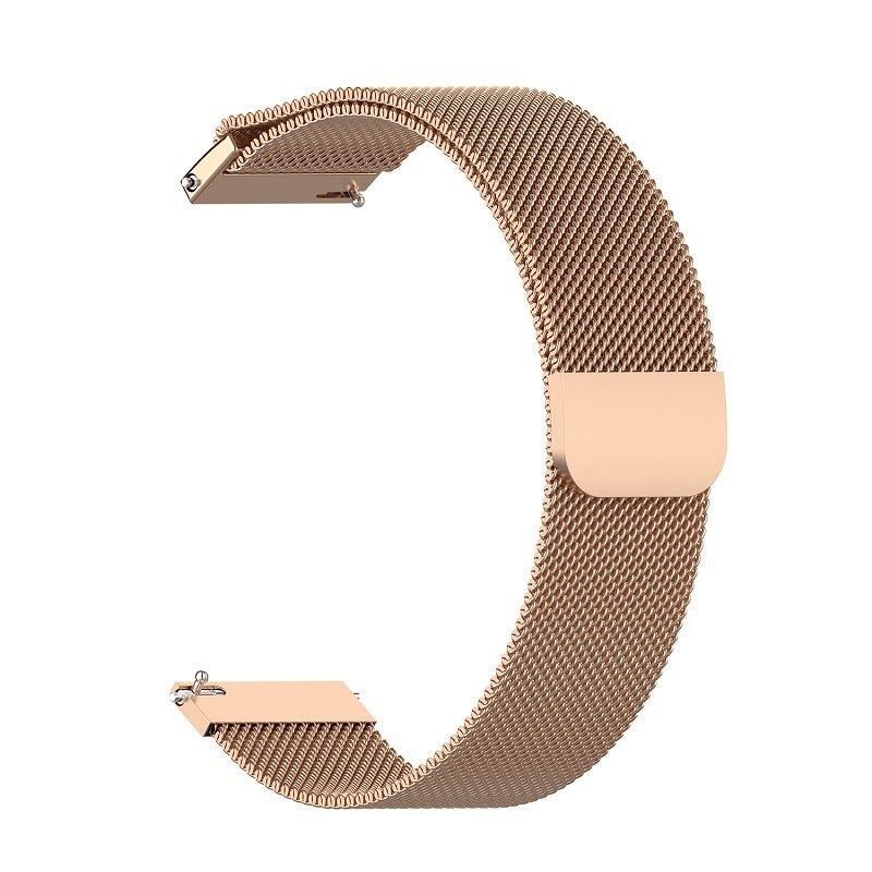 سوار ساعة For Honor Magic Watch 2 مقاس 42 مم/Galaxy Active2 مقاس 20 مم من الفولاذ المقاوم للصدأ من ميلانو (ذهبي وردي) - Image 4