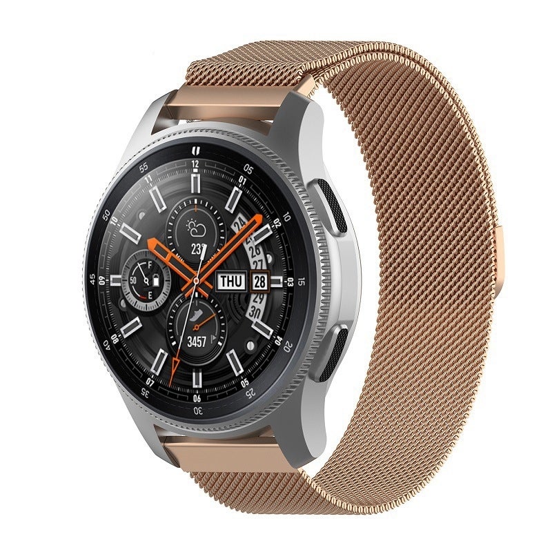 سوار ساعة For Honor Magic Watch 2 مقاس 42 مم/Galaxy Active2 مقاس 20 مم من الفولاذ المقاوم للصدأ من ميلانو (ذهبي وردي) - Image 1