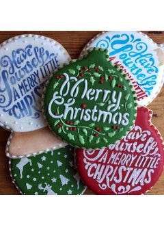 Designer Stencils Merry Christmas Holly Ornament Cookie and Craft Stencil CM074 by Designer Stencils  - Image 3