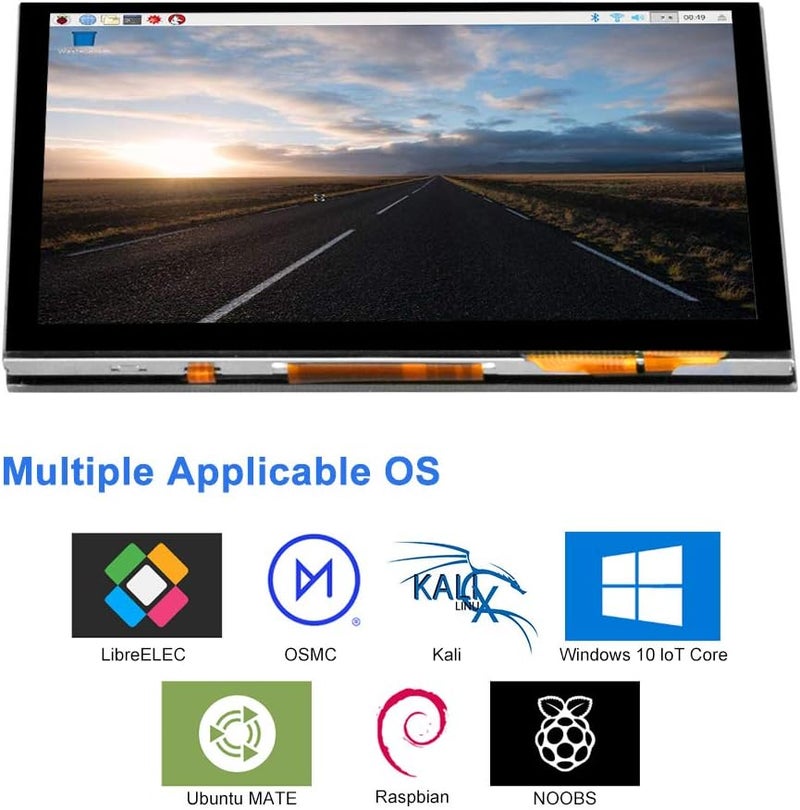 أوسويو 5 Inch DSI Touch Screen 800x480 LCD Display with Portable Mount Stand Holder Case for Raspberry Pi 4B 3B 3B+ 2 - Image 4
