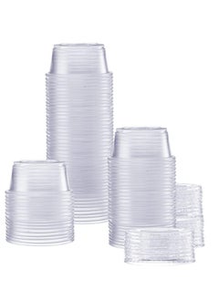 Comfy Package Comfy Package [100 Sets - 2 oz.] Plastic Portion Cups With Lids, Souffle Cups  - Image 1