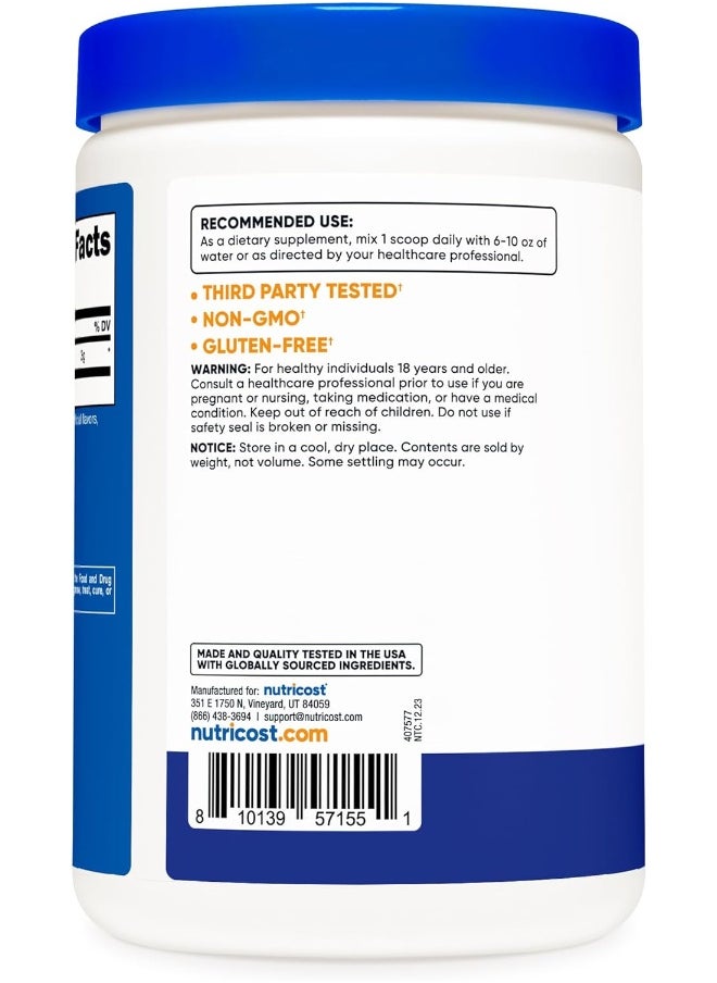 Nutricost D-Aspartic Acid (Daa) Powder 300G (Blue Raspberry) - Flavored D-Aspartic Acid Powder Supplement  - Image 4