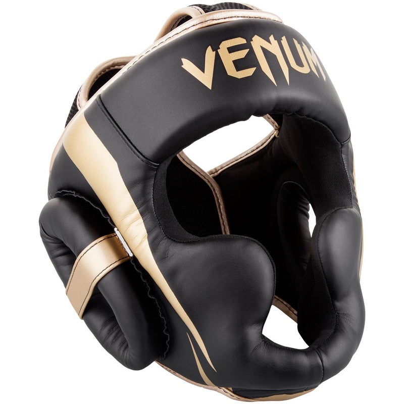Venum Elite Headgear - Black/Gold, One Size - Image 1