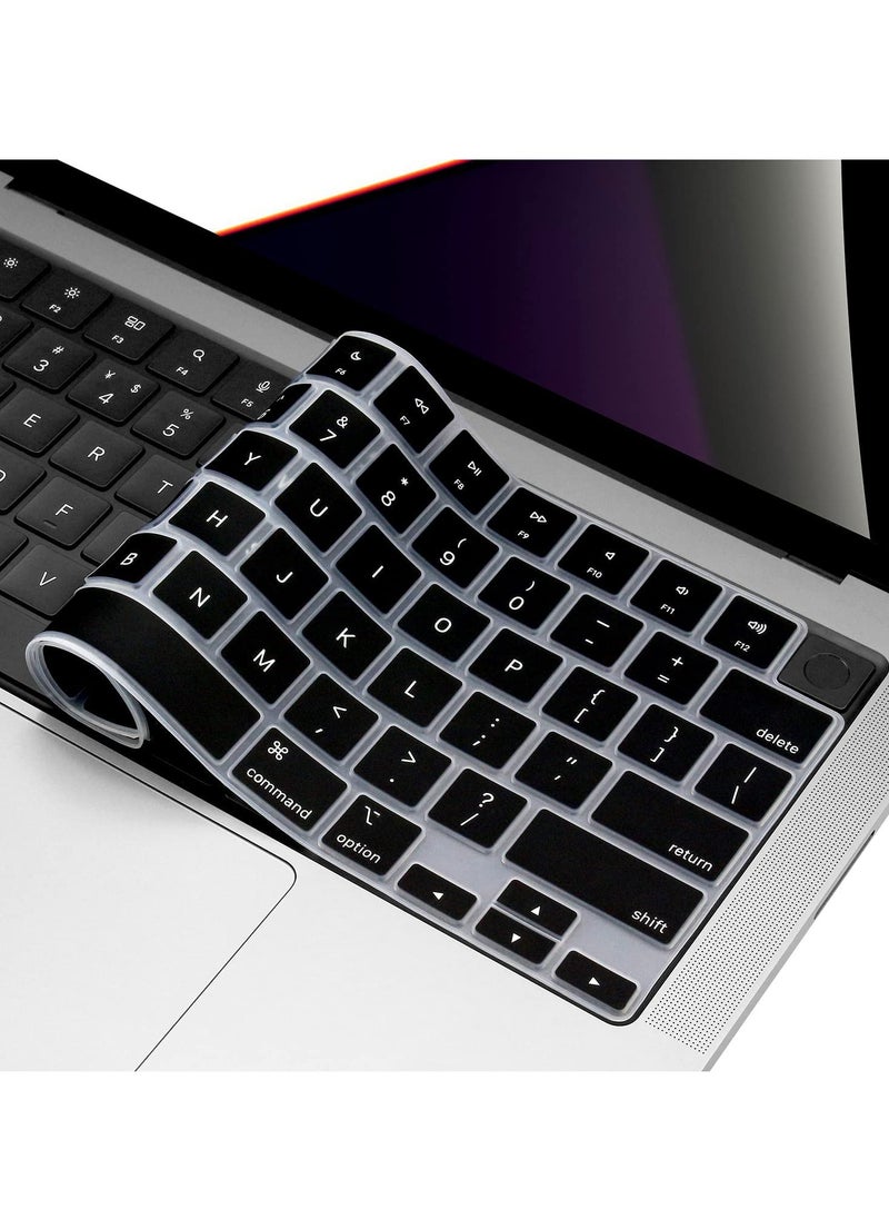 Premium Keyboard Cover Skin Ultra Thin for MacBook Air 15 M4/M3 M2 (A3241A3114 A2941), Air 13.6 (A3240 A3113 A2681) 2025-2021, Pro 14 16 M4 M3 M2 M1 (A3112 A3401 A3185 A2918 A2992 A2779 A2442 A3403