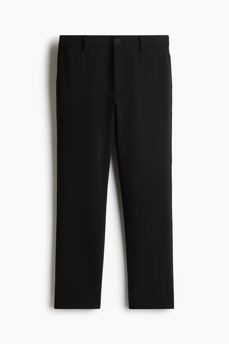 H&M black Slim Fit Cropped trousers for Men | Best Price UAE