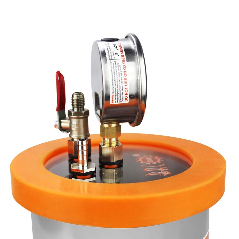 BACOENG 1.2 QT Resin Trap Vacuum Chamber, Stainless Steel Vacuum Degassing Chamber Kit (3 Gallon/1.2 QT Available) - Image 3